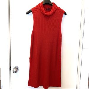 Pendleton NWT Mock Tunic Red Sleeveless Sweater